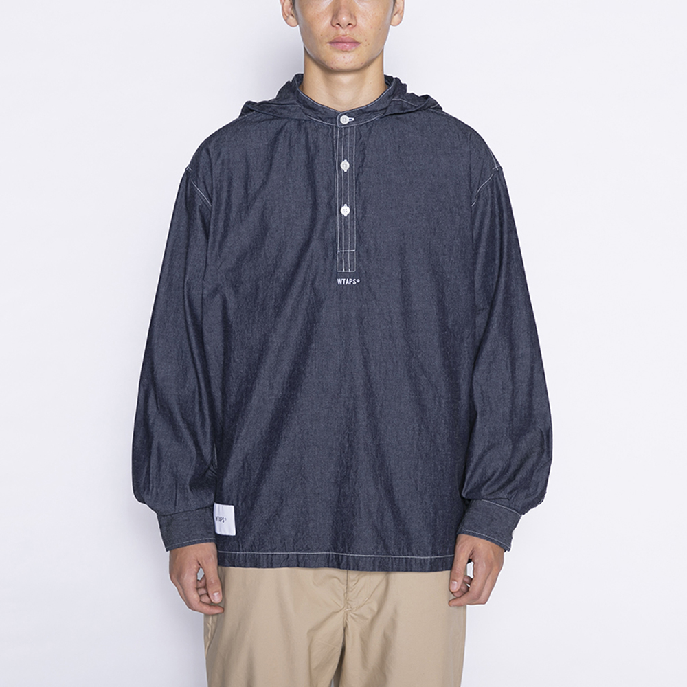 WTAPS Embroidered Logo Buttoned Denim Hoodie 211BRDT-SHM05 圖 4