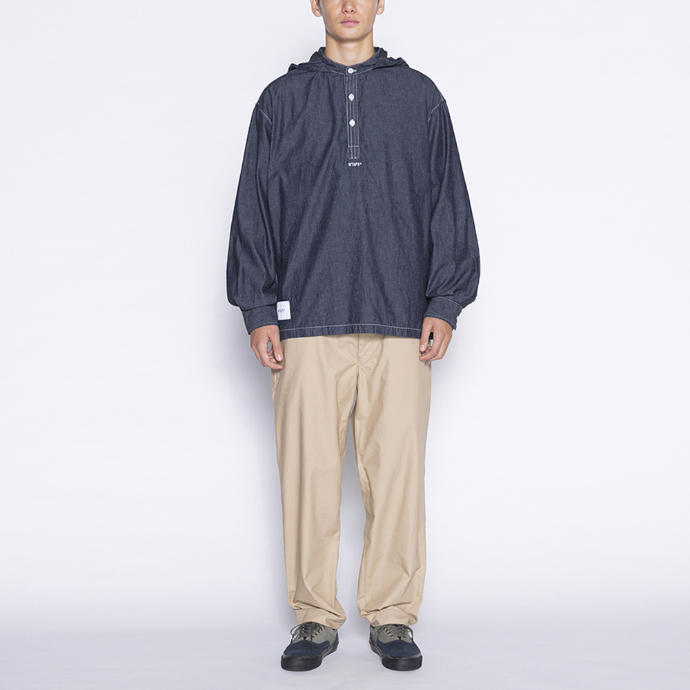 WTAPS Embroidered Logo Buttoned Denim Hoodie 211BRDT-SHM05 圖 5