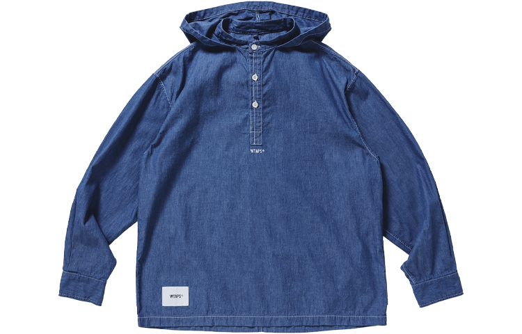 WTAPS Embroidered Logo Buttoned Denim Hoodie 211BRDT-SHM05 圖 7