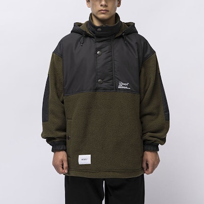 WTAPS FW21 Colorblock Drawstring Hooded Jacket Outerwear 212TQDT-JKM02 Cheap WTAPS FW21 Colorblock Drawstring Hooded Jacket Outerwear 212TQDT-JKM02