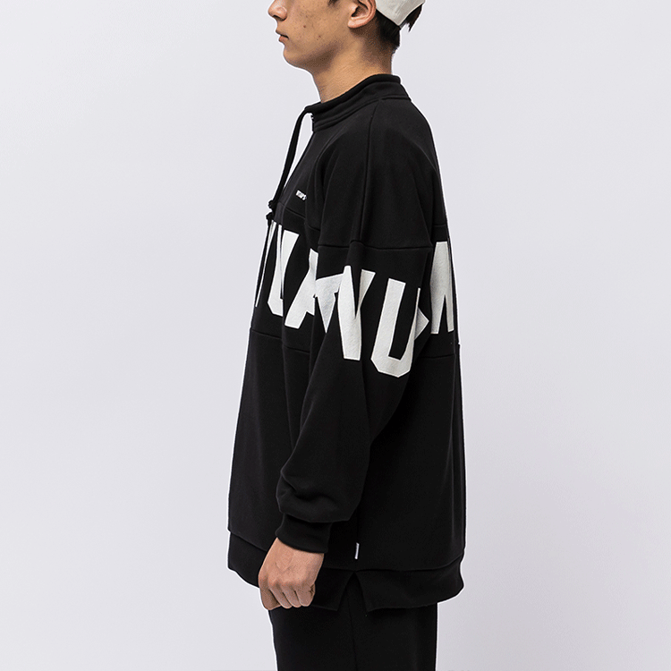 Purchase WTAPS FW21 Half-Zip Pullover Sweatshirt with Letter Print Unisex. 212ATDT-CSM12