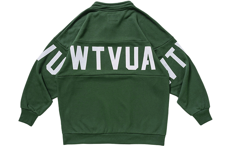 Sizing WTAPS FW21 Half-Zip Pullover Sweatshirt with Letter Print Unisex. 212ATDT-CSM12