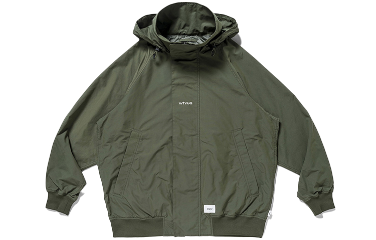 WTAPS FW21 Letter Logo Printed Hooded Jacket for Men. 212WVDT-JKM03