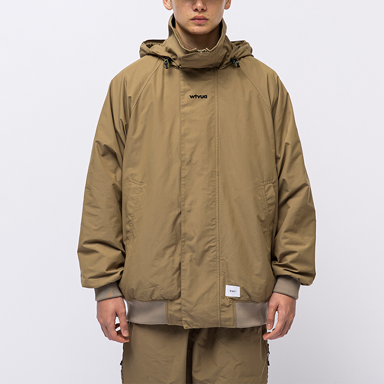Details for WTAPS FW21 Letter Logo Printed Hooded Jacket for Men. 212WVDT-JKM03