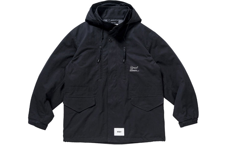 WTAPS FW21 Logo Drawstring Hooded Jacket Outerwear 212WVDT-JKM05