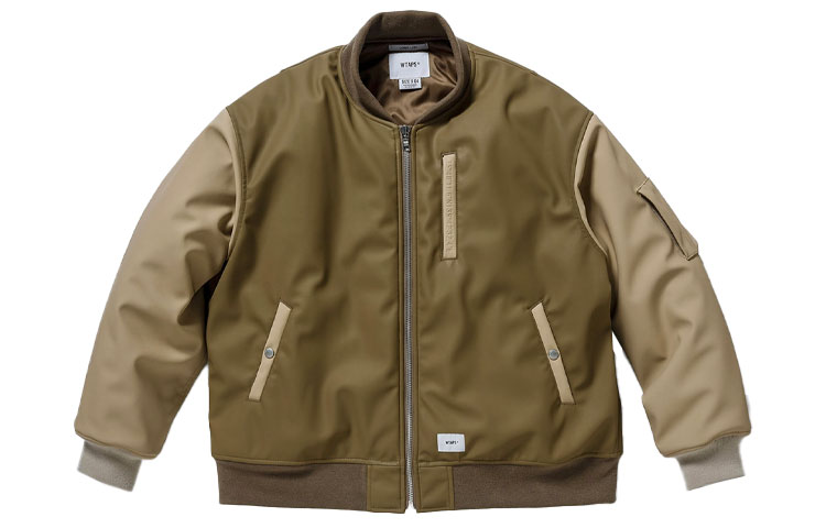WTAPS FW21 Zip-Up Collar Jacket for Men 212BRDT-JKM05