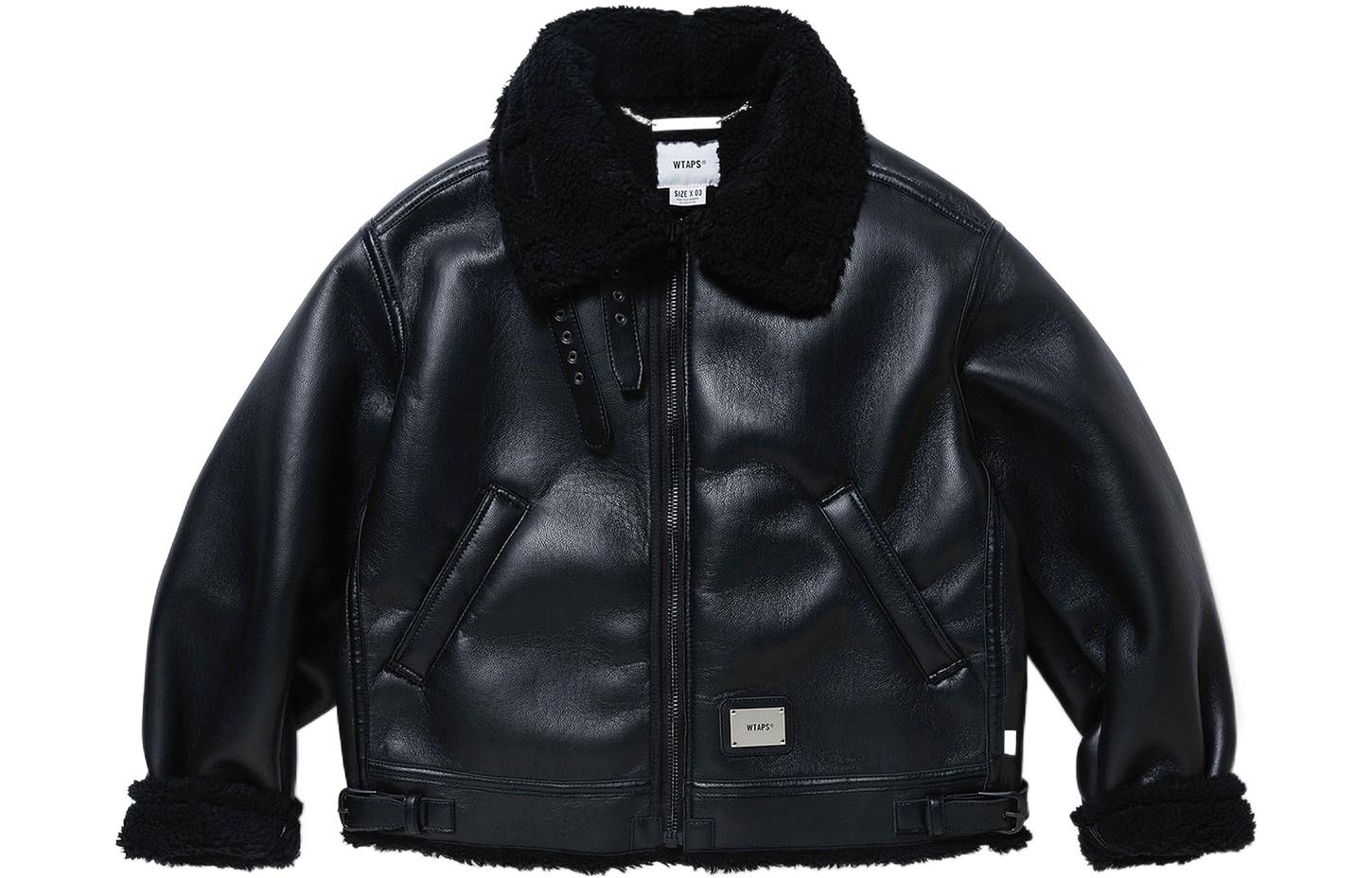 Order WTAPS FW22  Black Plain Collared Jacket 222BRDT-JKM05