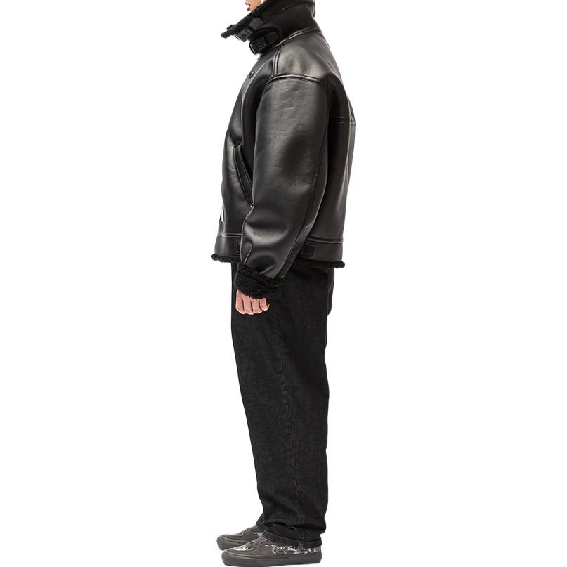 Details for WTAPS FW22  Black Plain Collared Jacket 222BRDT-JKM05