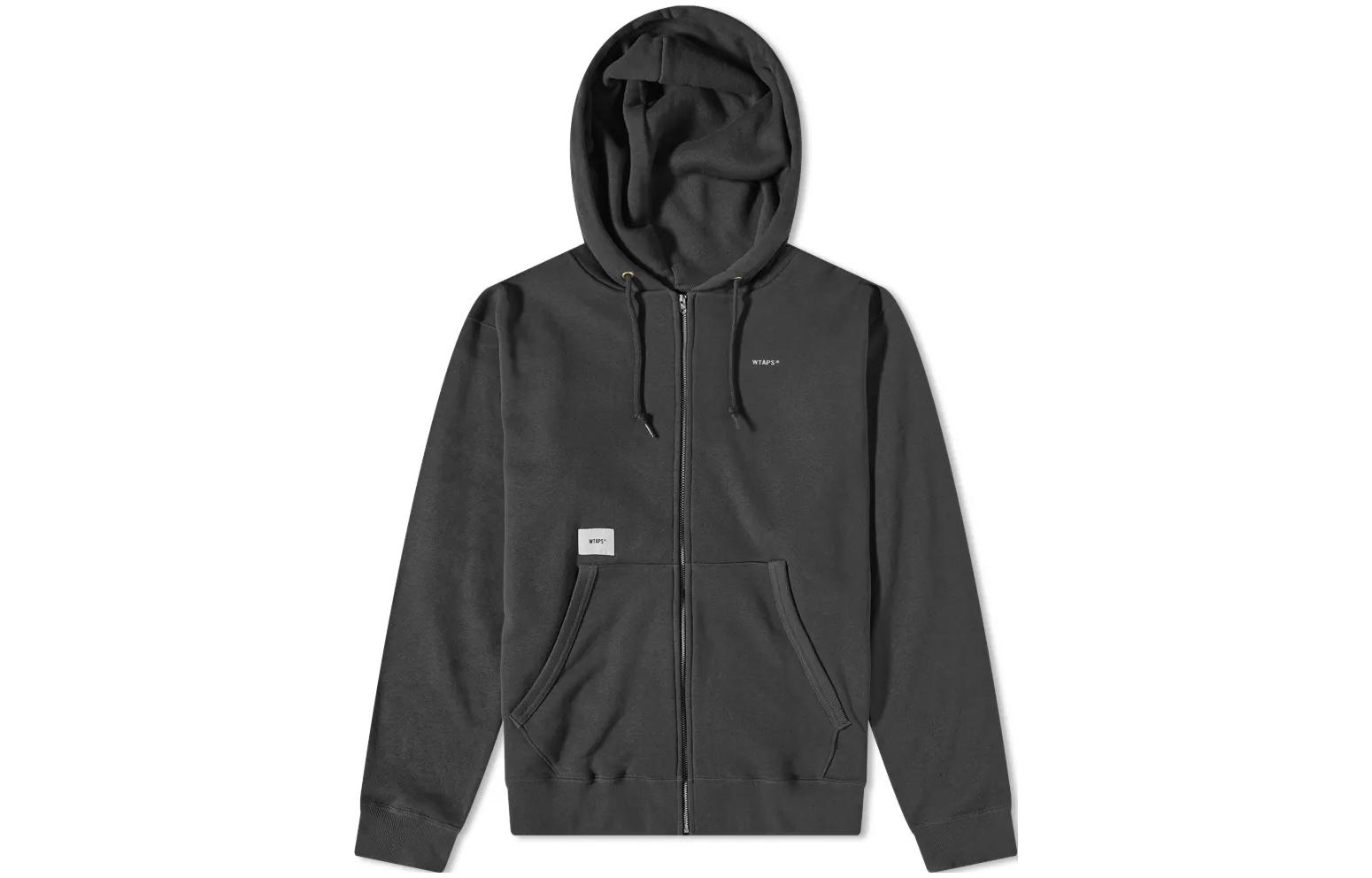 WTAPS FW22 Dual-Pocket Drawstring Hoodie Black 221ATDT-CSM10-BK