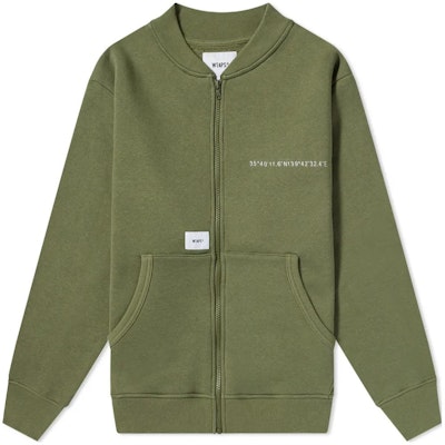 WTAPS FW22 Full-Zip Collarless Embroidered Patch Jacket Olive Green 212ATDT-CSM21-OVD Buy WTAPS FW22 Full-Zip Collarless Embroidered Patch Jacket Olive Green 212ATDT-CSM21-OVD
