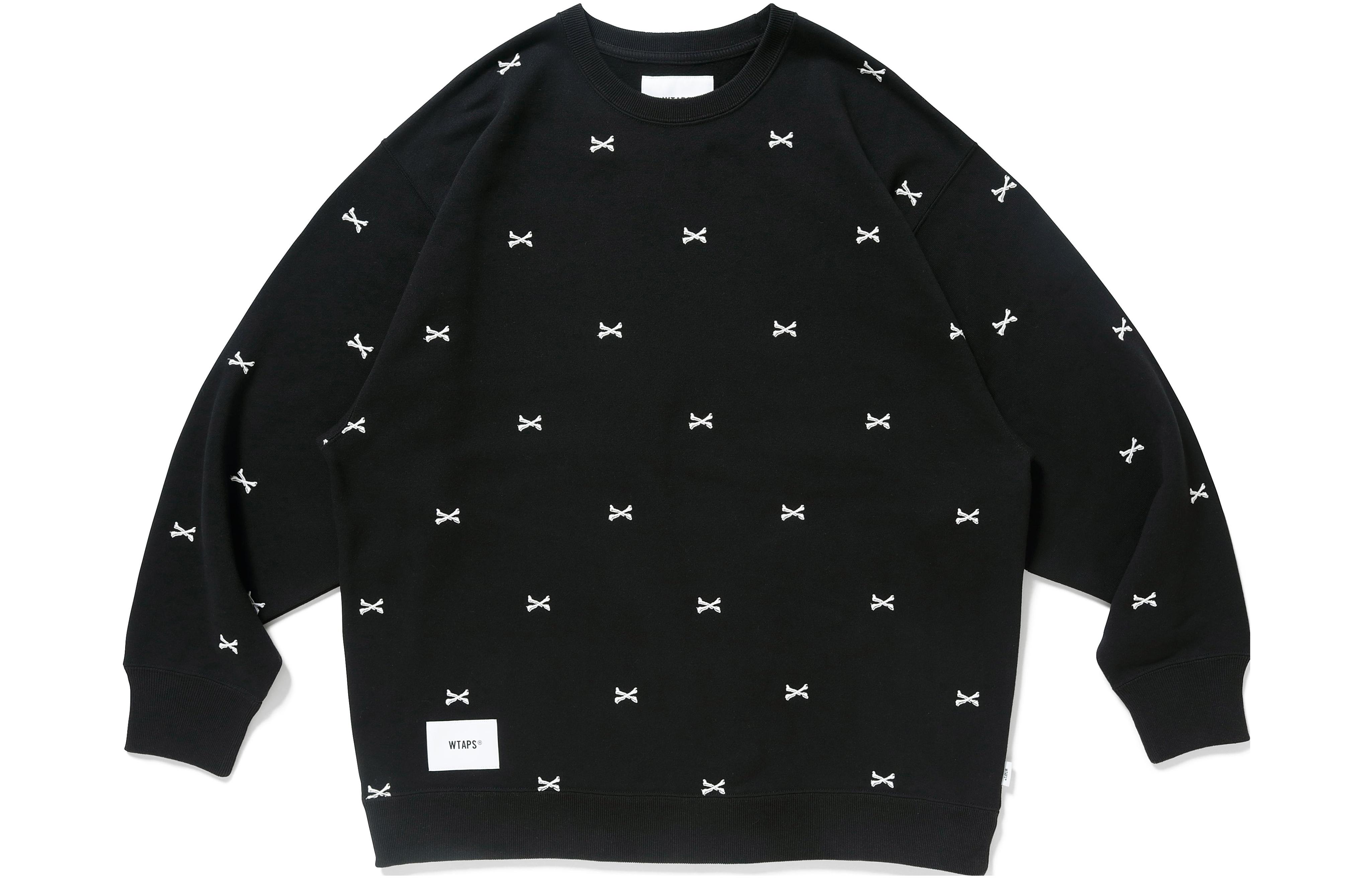 Order WTAPS FW22 Graphic Print Crewneck Long Sleeve Sweater Menswear. 222ATDT-CSM25