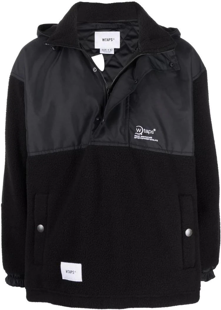wtaps-fw-22-logo-embroidered-paneled-long-sleeve-jacket-black-212-tqdtjkm-02-black