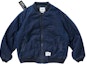 Lookbook WTAPS FW22 Logo Patch Zip-Up Jacket Blue Long Sleeve Outerwear 222WVDT-JKM06