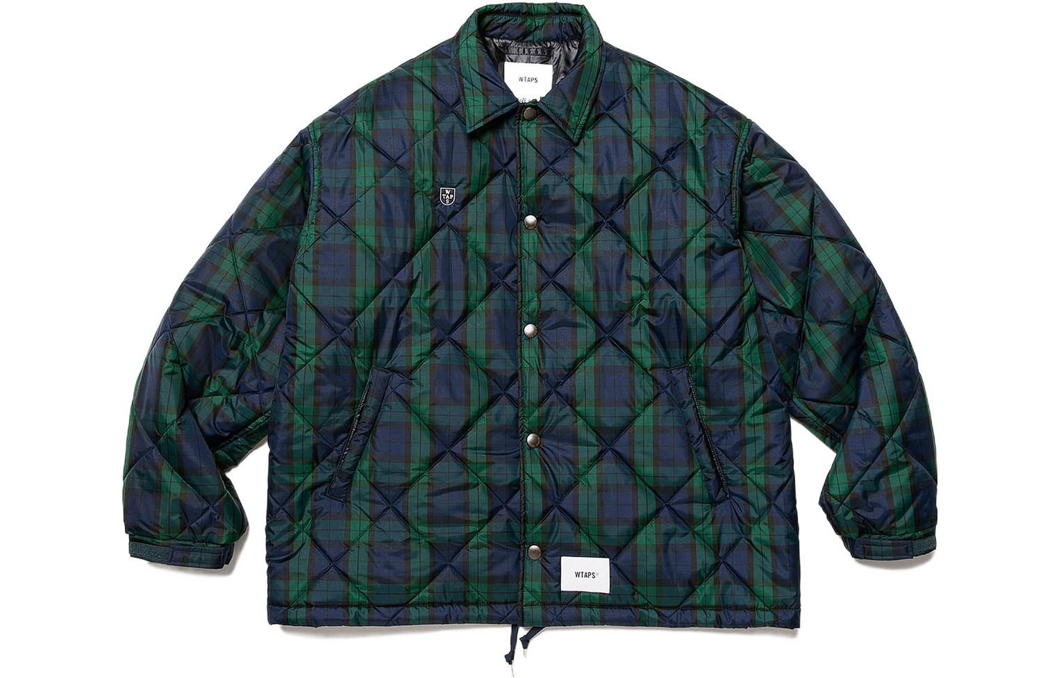 WTAPS FW22 Logo Patchwork Plaid Long Sleeve Jacket Men’s Multicolor WTAPS 222TQDT-JKM06