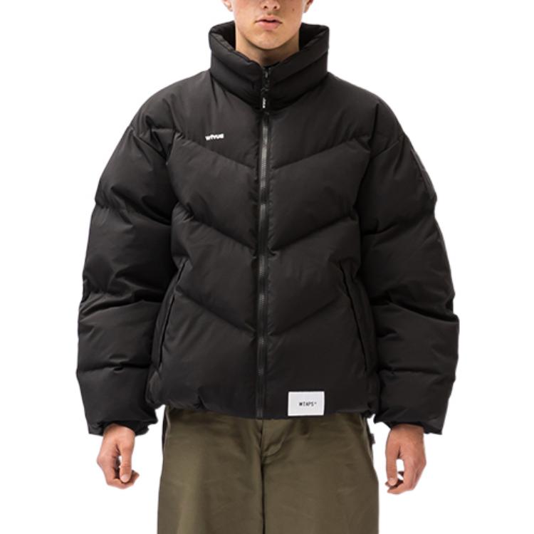 Shop WTAPS FW22 Logo Print High-Neck Zip-Up Jacket Black  Outerwear. 222BRDT-JKM02