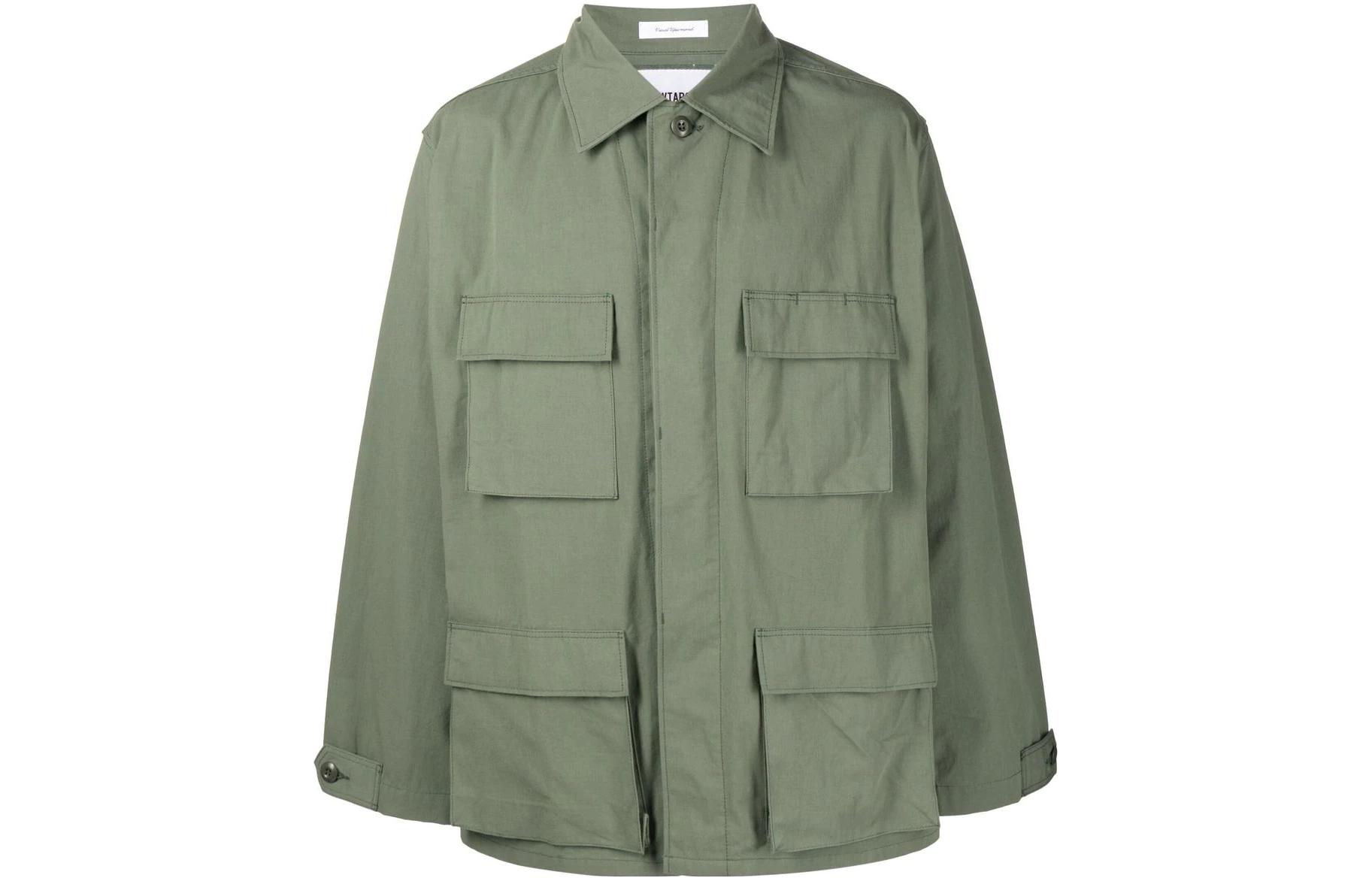 WTAPS FW22 Oversized Shirt-Style Jacket Green 211WVDT-SHM01