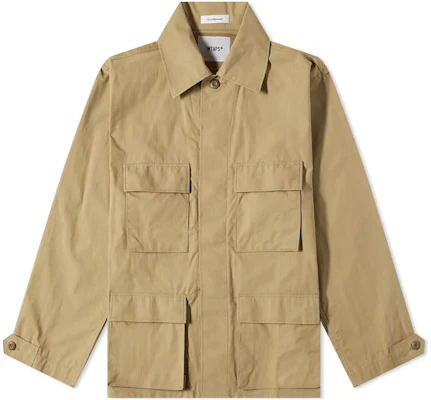 WTAPS FW22 Plain Collared Multi-Pocket Long Sleeve Jacket - 212WVDT-SHM01-BGE Buy WTAPS FW22 Plain Collared Multi-Pocket Long Sleeve Jacket - 212WVDT-SHM01-BGE