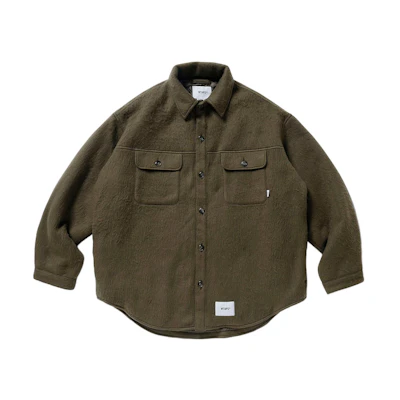 WTAPS FW22 Solid Color Collared Long Sleeve Jacket - 222WVDT-JKM03