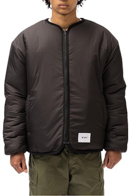 WTAPS FW22 Solid Color Logo Badge Zip-Up Jacket Long Sleeve Outerwear. 222BRDT-JKM06 1