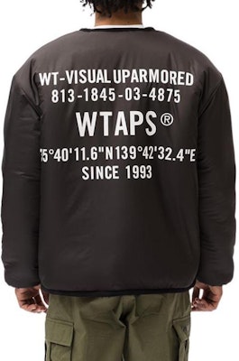 WTAPS FW22 Solid Color Logo Badge Zip-Up Jacket Long Sleeve Outerwear. 222BRDT-JKM06 2