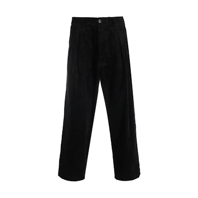 WTAPS FW22 Solid Corduroy Casual Pants Unisex Black 212TQDT-PTM02