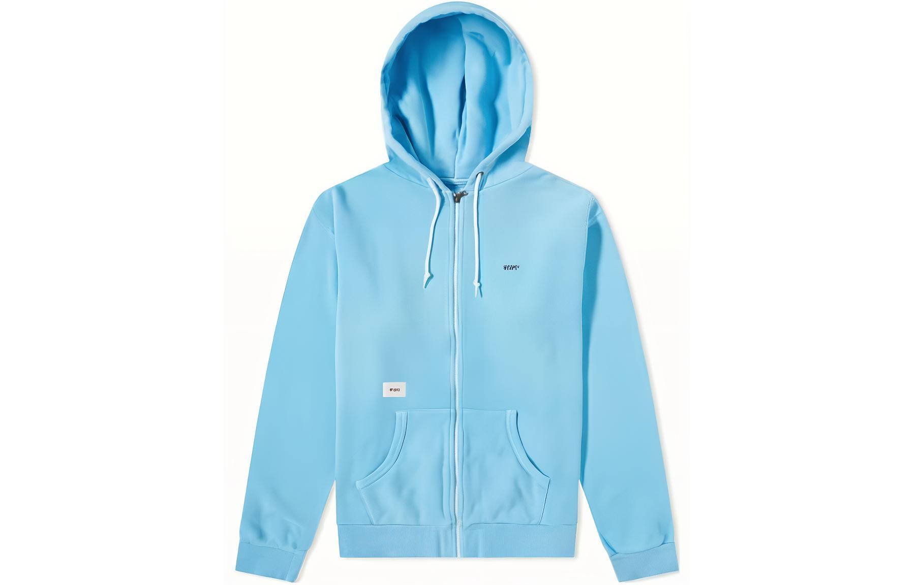 WTAPS FW22 Solid Logo Hoodie Unisex Blue 211ATDT-CSM09-BLU