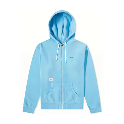 WTAPS FW22 Solid Logo Hoodie Unisex Blue 211ATDT-CSM09-BLU
