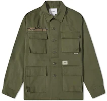 WTAPS FW22 Solid Pocket Long Sleeve Jacket Green Outerwear 212WVDT-SHM02-OVD WTAPS FW22 Solid Pocket Long Sleeve Jacket Green Outerwear 212WVDT-SHM02-OVD