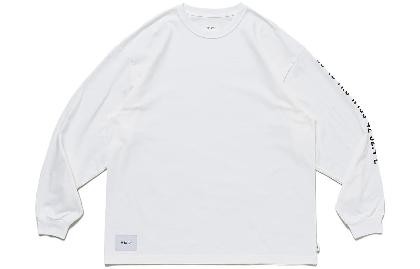 WTAPS FW23  Long Sleeve Crewneck Logo Print T-Shirt 232ATDT-CSM12