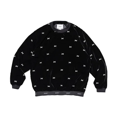 WTAPS FW23 All-Over Print Crewneck Long Sleeve Sweatshirt Men 232TQDT-SHM04