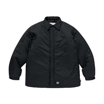 WTAPS FW23 Collared Patch Long Sleeve Jacket Black Mens 232TQDT-JKM06