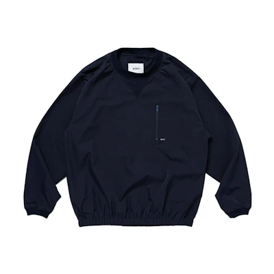 WTAPS FW23 Letter Print Patch Pocket Long Sleeve Sweatshirt Men 232TQDT-JKM02