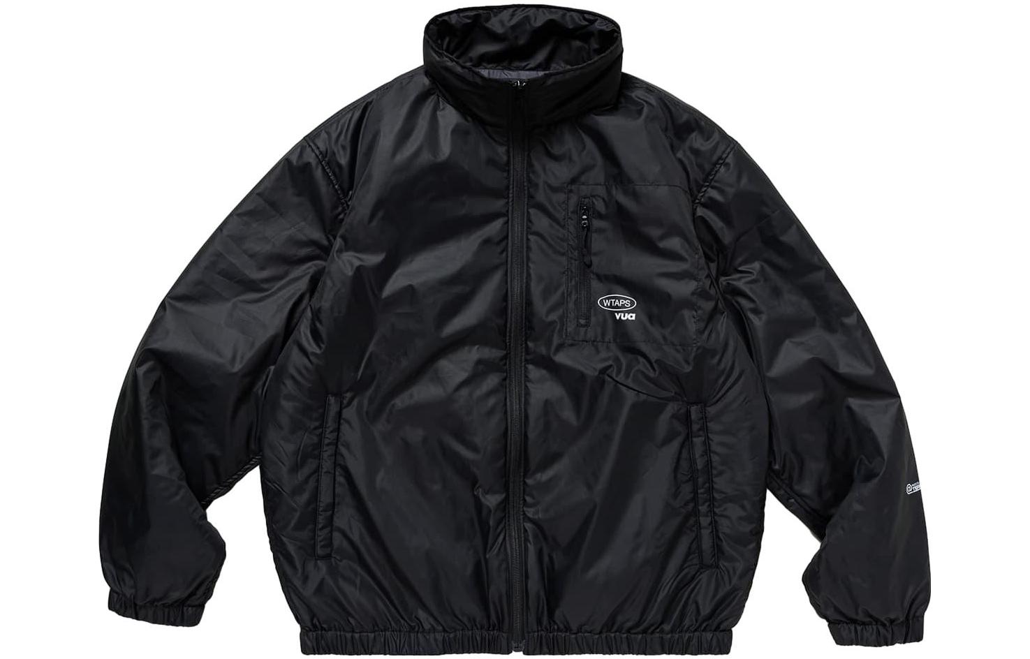 WTAPS FW23 Letter Print Zip-Up High Collar Jacket Long Sleeve 232BRDT-JKM08