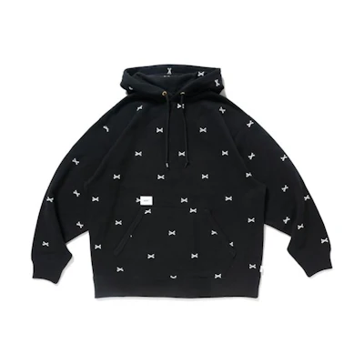 WTAPS Graphic Print Pullover Hoodie Black 222ATDT-CSM26-BLACK