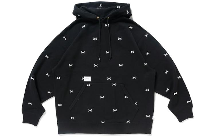 Order WTAPS Graphic Print Pullover Hoodie  Black 222ATDT-CSM26-BLACK