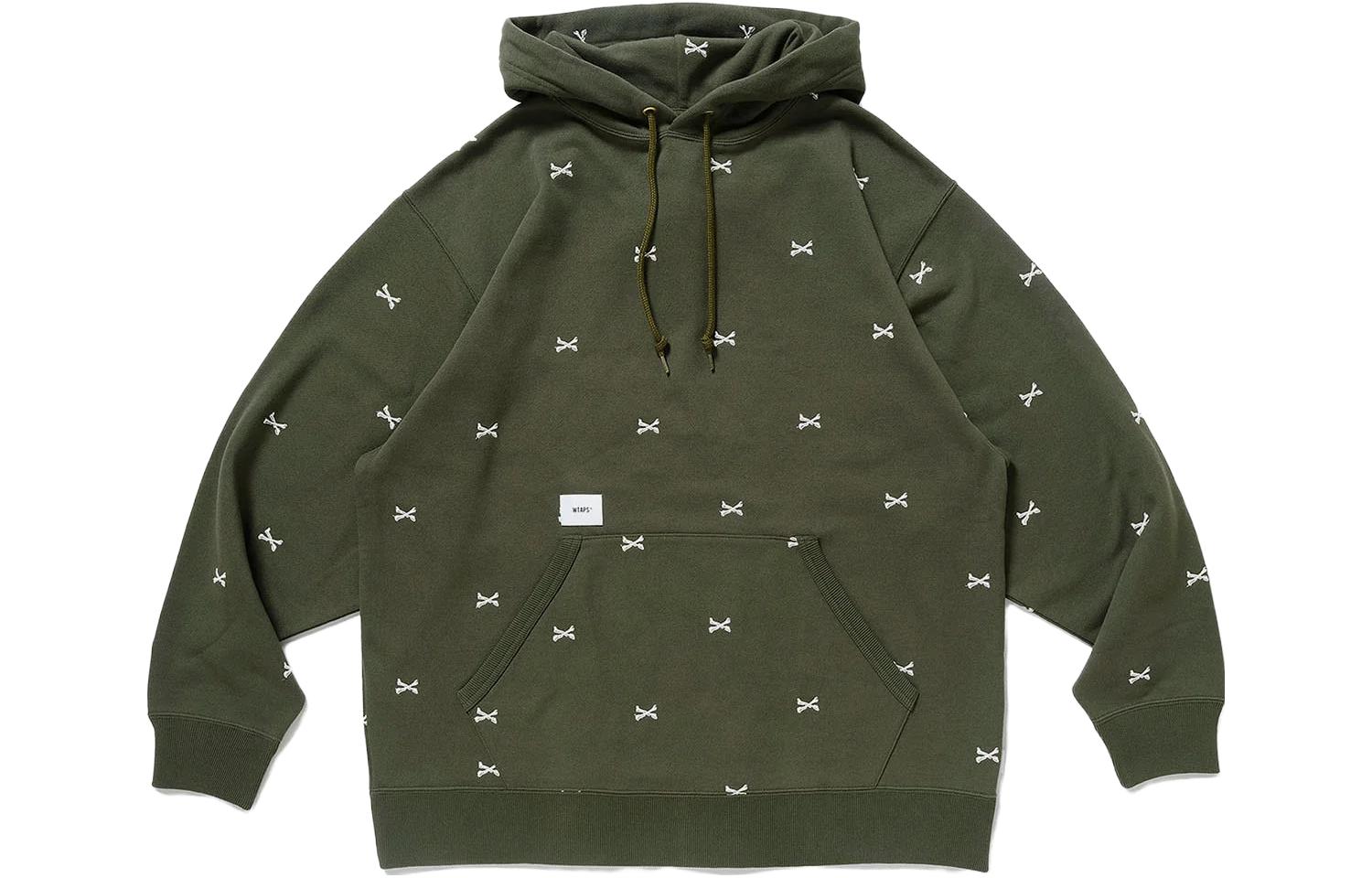 Order WTAPS Graphic Print Pullover Hoodie Green . 222ATDT-CSM26-OLIVE