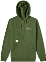 WTAPS Green Embroidered Plain Drawstring Hoodie 212ATDT-CSM15 WTAPS Green Embroidered Plain Drawstring Hoodie 212ATDT-CSM15