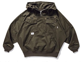 WTAPS Half-Zip Pocket Jacket in Olive 202WVDT-JKM05 WTAPS Half-Zip Pocket Jacket in Olive 202WVDT-JKM05