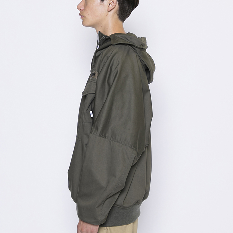 Purchase WTAPS Half-Zip Pocket Jacket in Olive 202WVDT-JKM05
