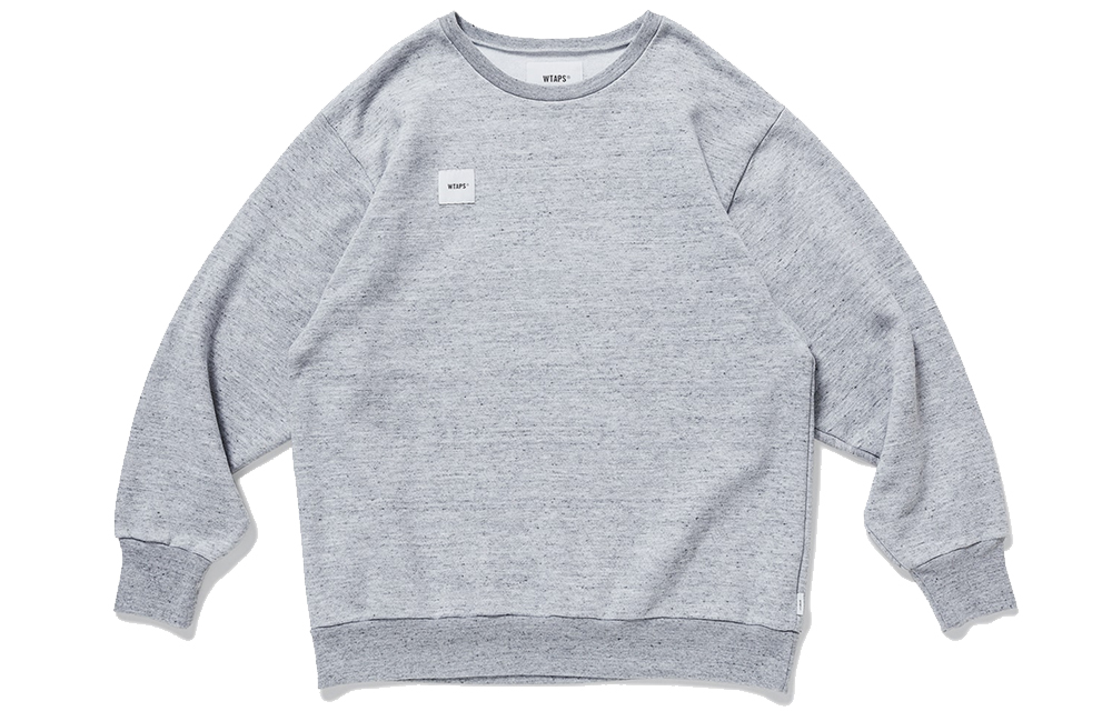 WTAPS Home Base Crew Neck Sweatshirt Gray - Unisex Casual Pullover 201ATDT-CSM20-GRAY