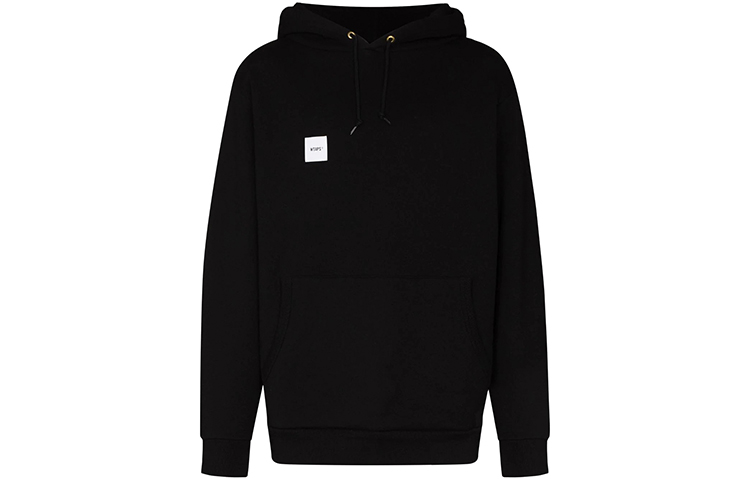 WTAPS Home Base Logo Pullover Hoodie Black 202ATDTCSM13