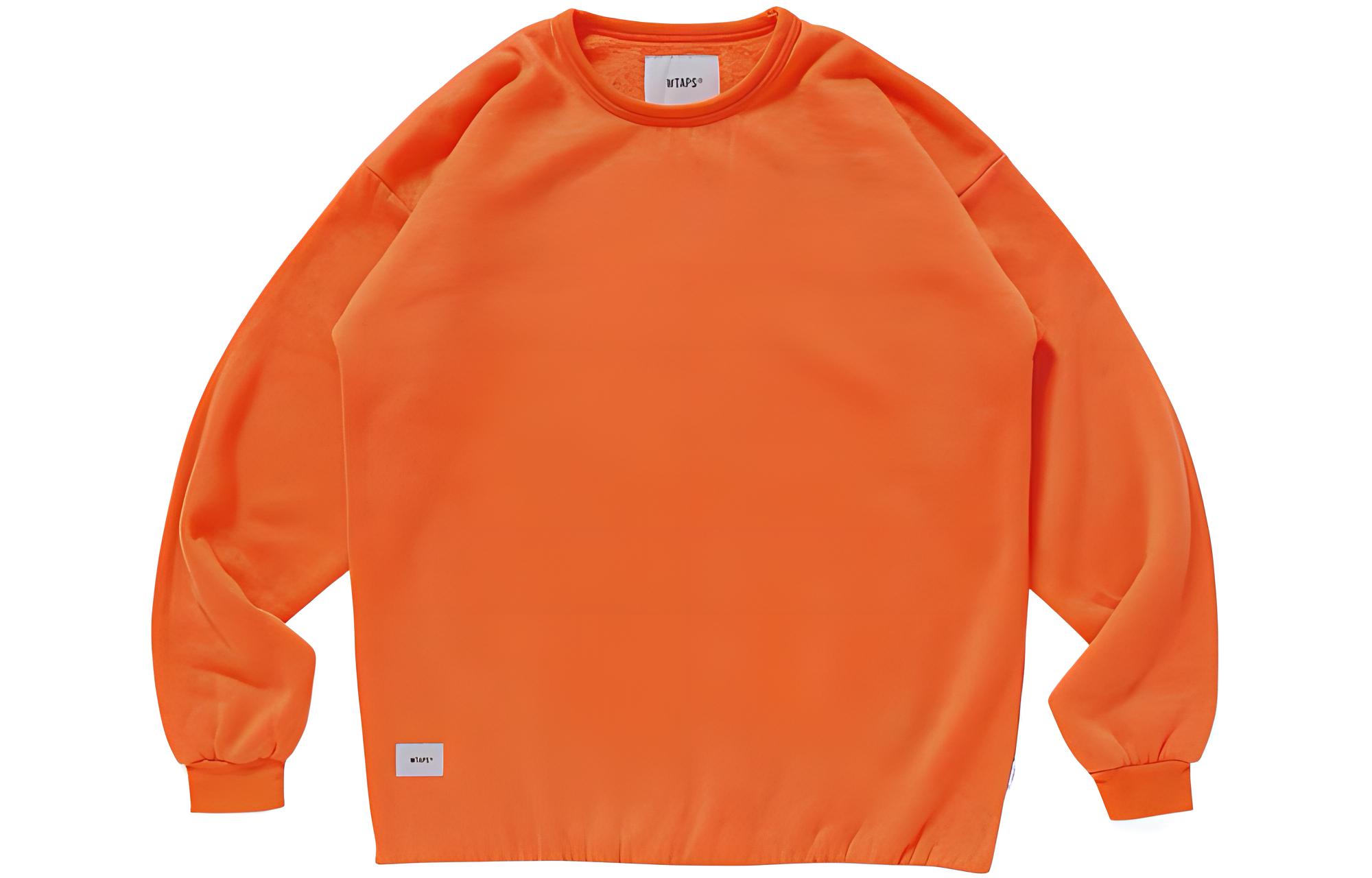 WTAPS Letter Crewneck Sweatshirt Unisex Orange Long Sleeve 191ATDT-CSM34
