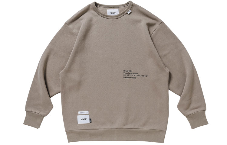 WTAPS Letter Embroidery Crewneck Sweatshirt 211ATDT-CSM18