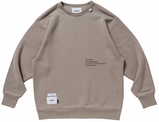 WTAPS Letter Embroidery Crewneck Sweatshirt 211ATDT-CSM18 Buy WTAPS Letter Embroidery Crewneck Sweatshirt 211ATDT-CSM18