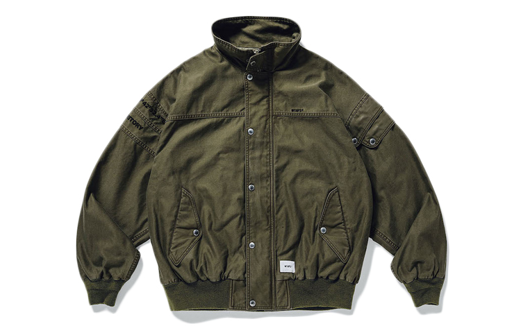 WTAPS Letter Logo Jacket Olive Green 201WVDT-JKM03