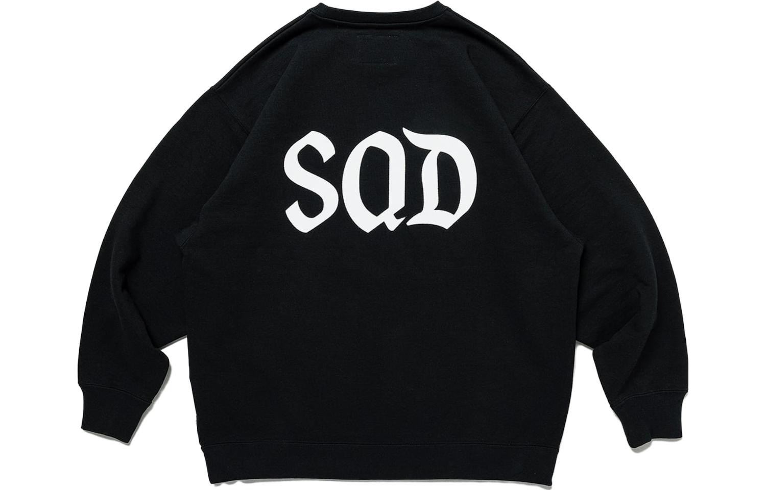 Lookbook WTAPS Letter Print Crewneck Solid Color Long Sleeve Sweatshirt 231ATDT-CSM10