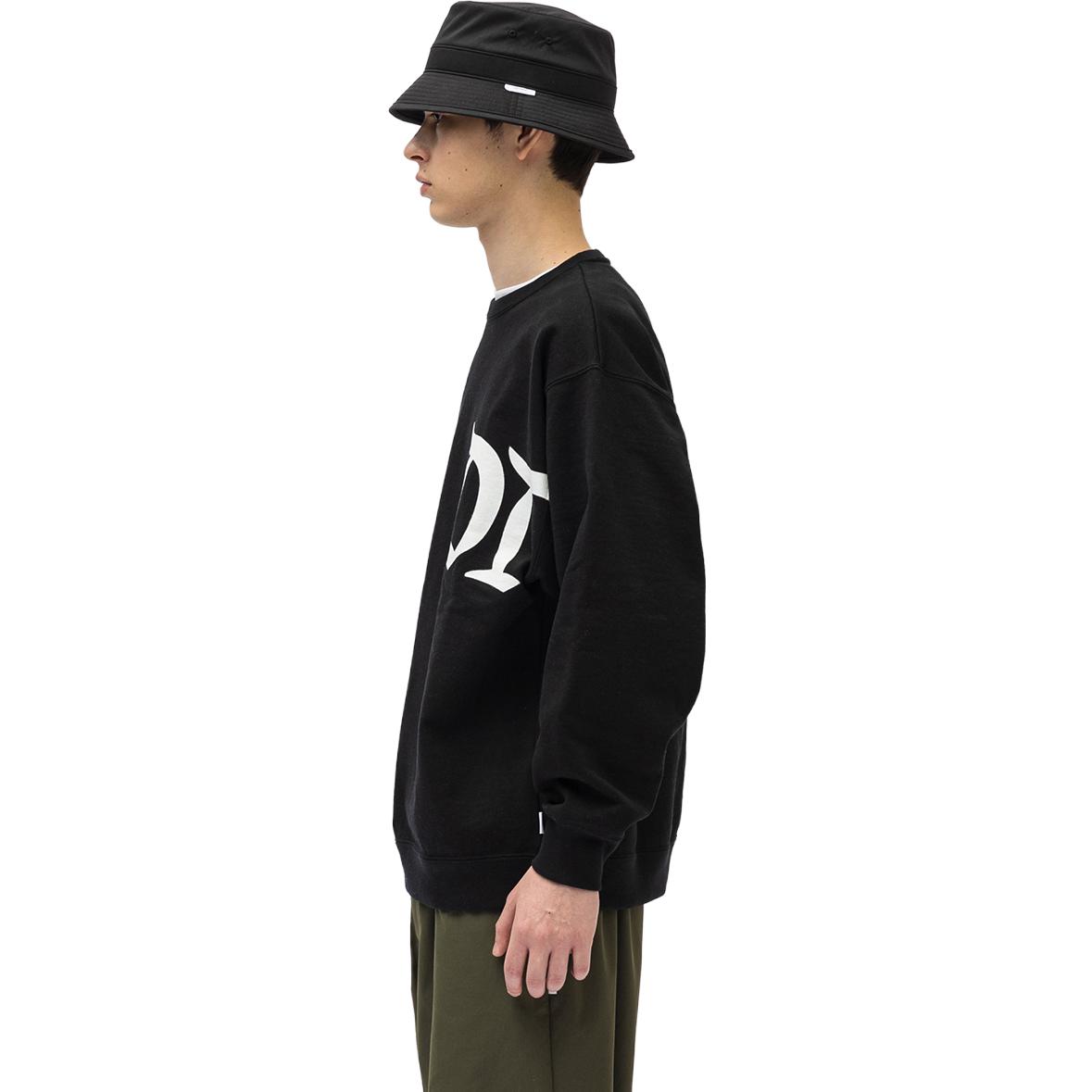 Details for WTAPS Letter Print Crewneck Solid Color Long Sleeve Sweatshirt 231ATDT-CSM10