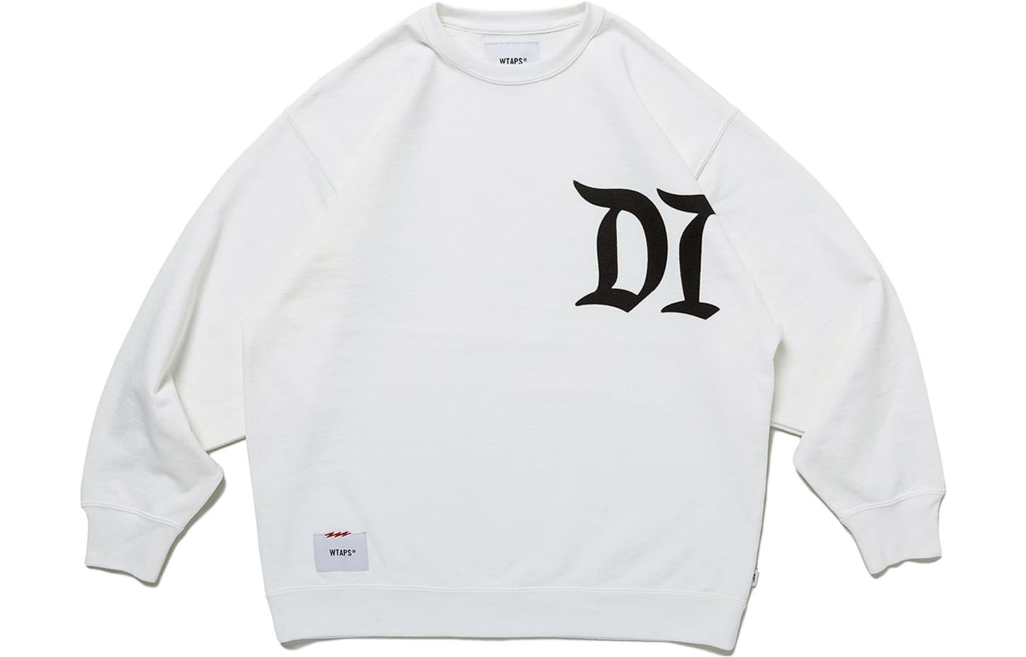 Sizing WTAPS Letter Print Crewneck Solid Color Long Sleeve Sweatshirt 231ATDT-CSM10