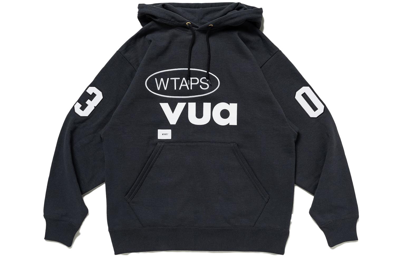 WTAPS Letter Print Pullover Hoodie 232ATDT-CSM29