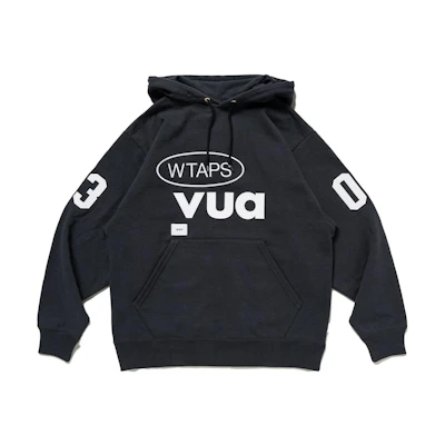 WTAPS Letter Print Pullover Hoodie 232ATDT-CSM29